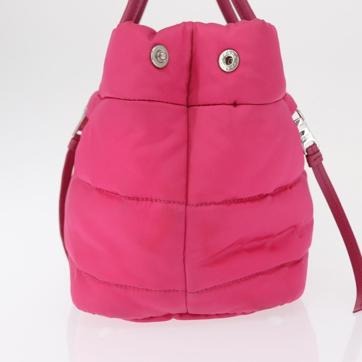 Prada Bomber Tessuto Pink Nylon Tote Bag Bag (Pre-Owned)