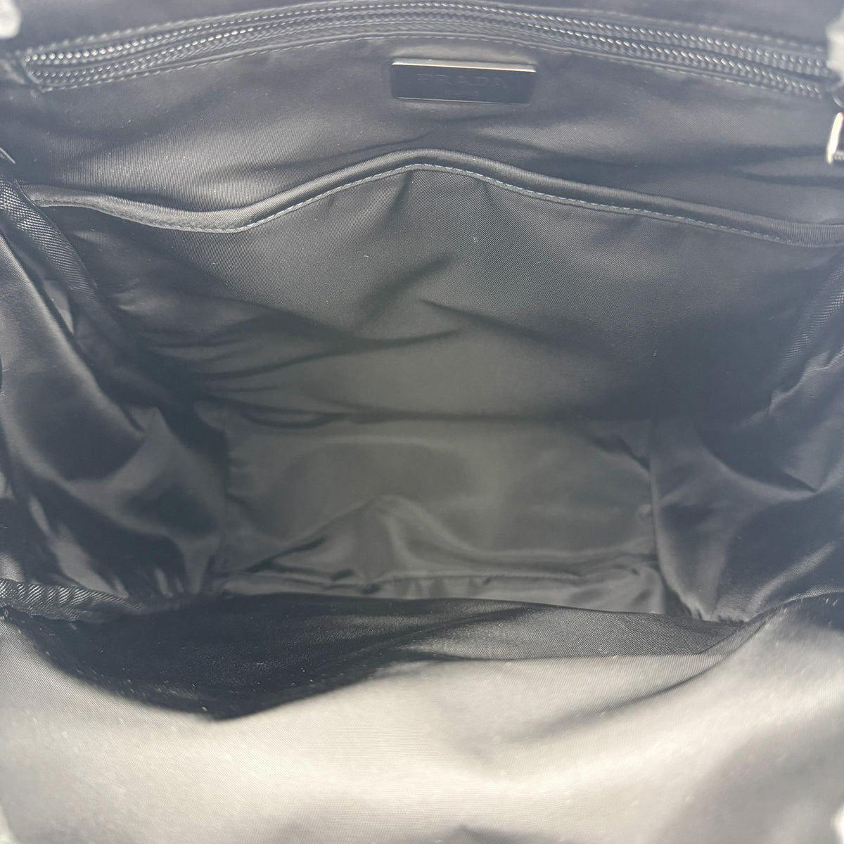 Prada Double Buckle Tessuto Black Nylon Backpack Bag (Pre-Owned)