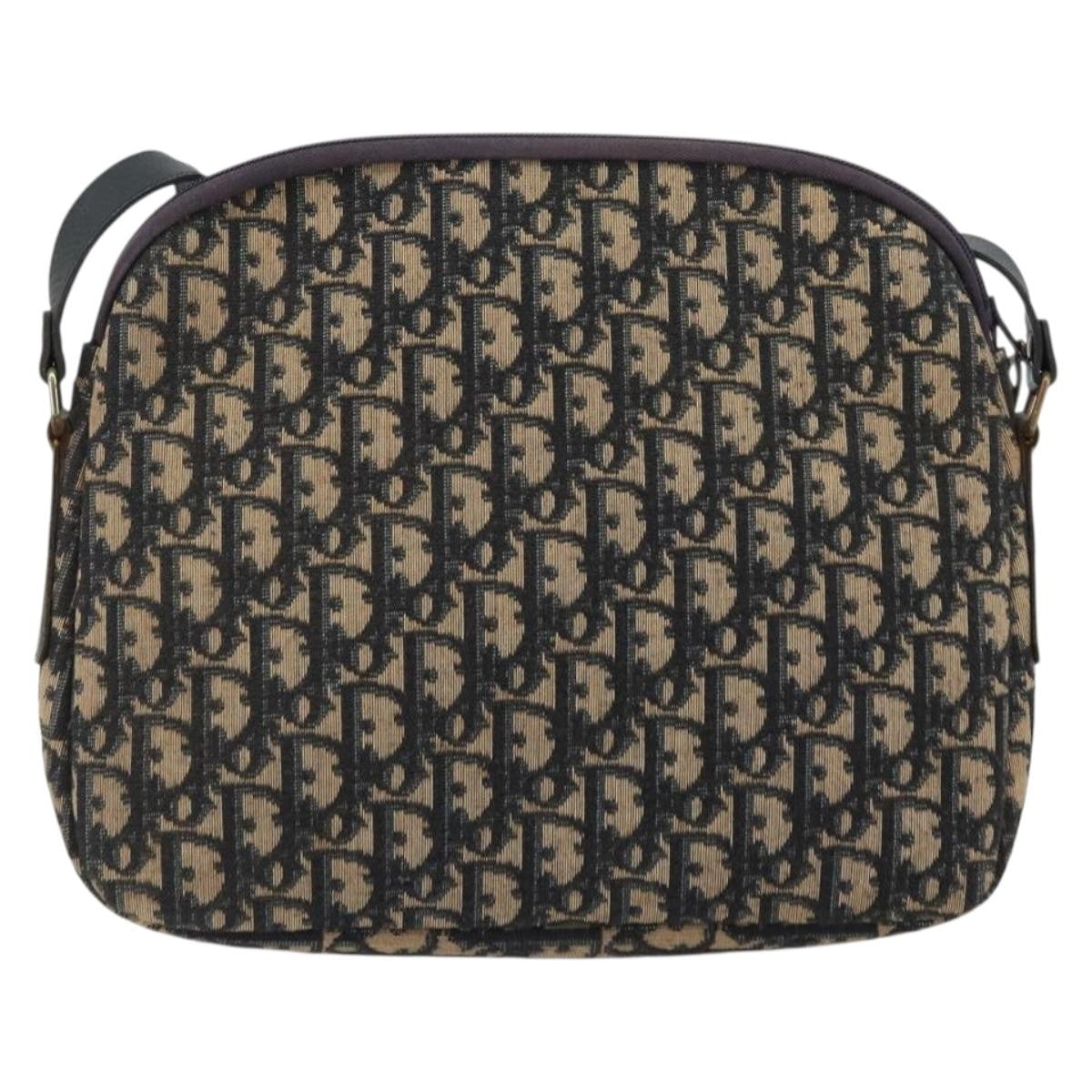 Christian Dior Trotter Shoulder Canvas Navy Canvas Shoulder Bag Bag (Pre-Owned)