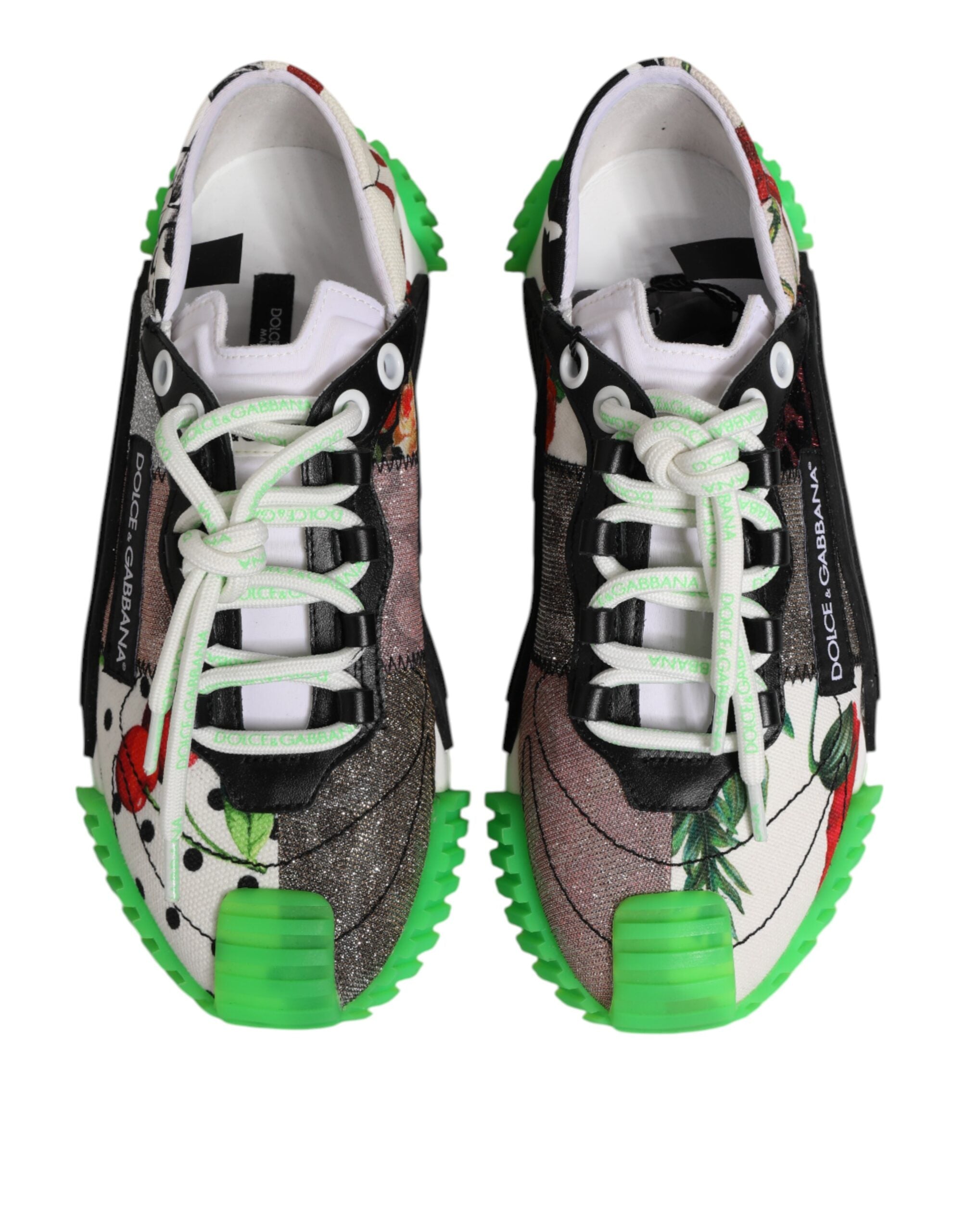 Dolce & Gabbana Multicolor DG Logo Leopard Cherry Sneaker Women's Shoes
