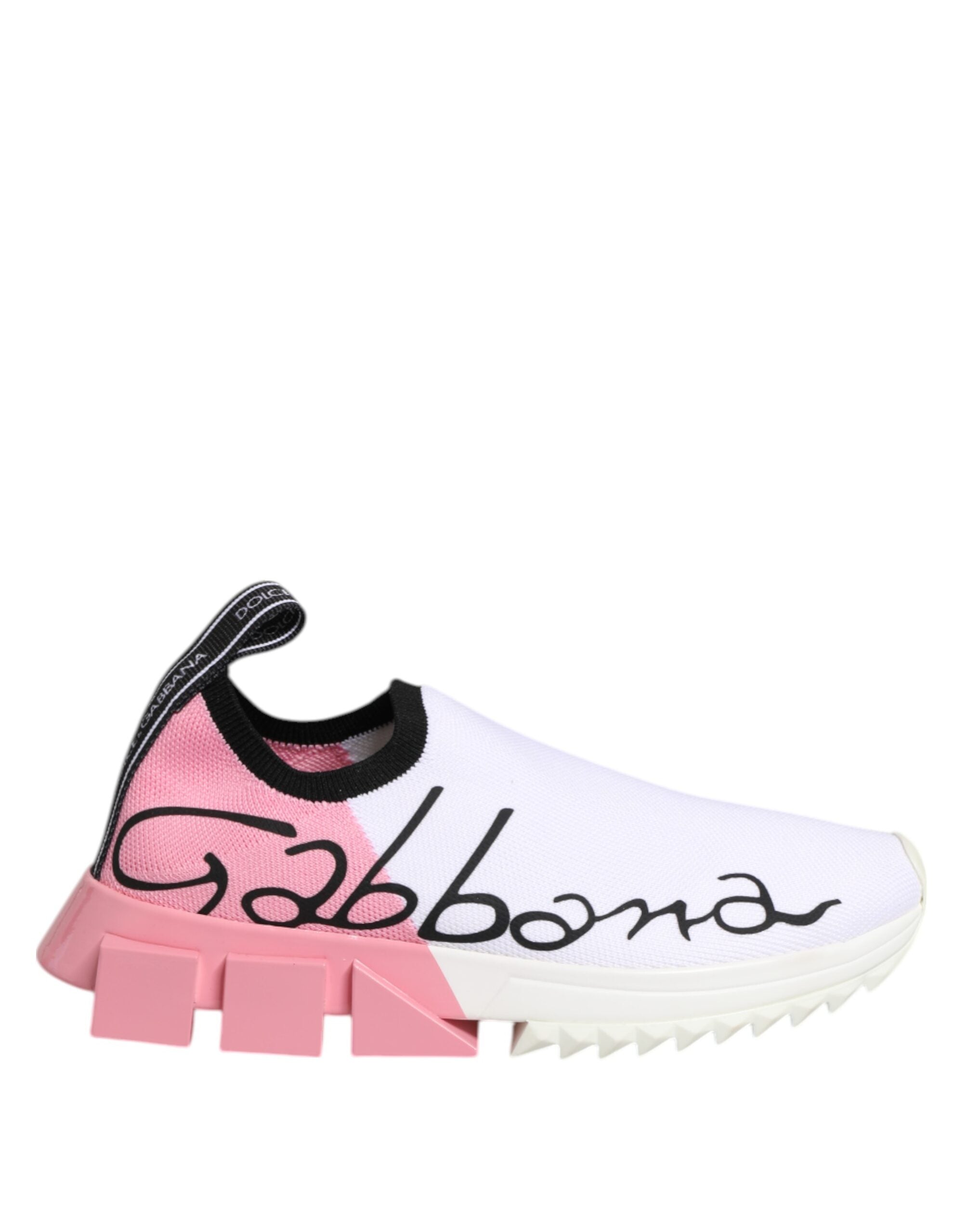 Dolce & Gabbana White Pink Low Top Sorrento Sneakers Women's Shoes (Pre-Owned)