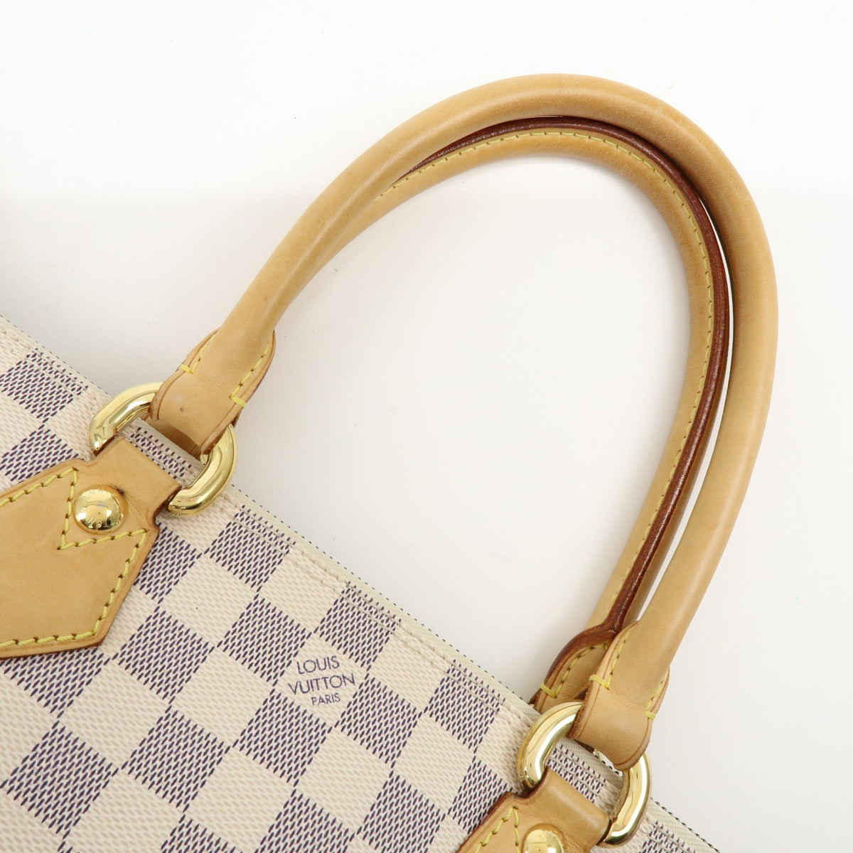Louis Vuitton Saleya Damier Beige Canvas Handbag (Pre-Owned)