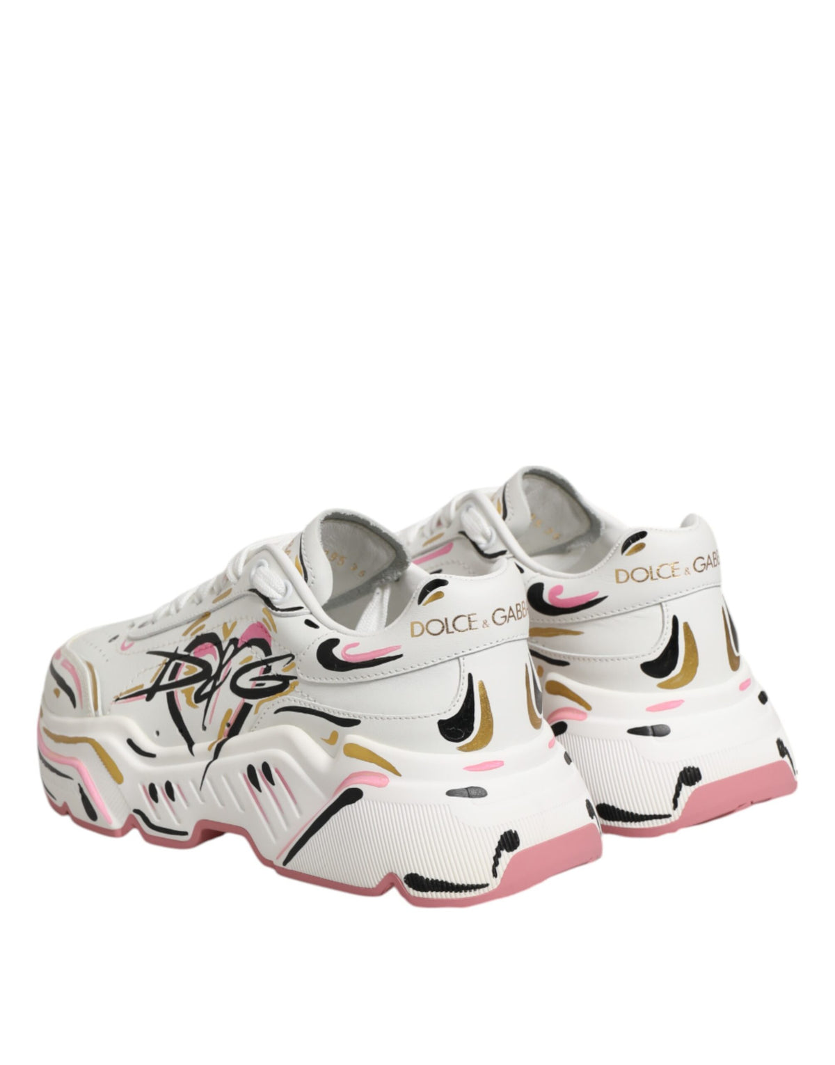 Dolce & Gabbana Multicolor Hand Painted DAYMASTER Sneaker Women's Shoes