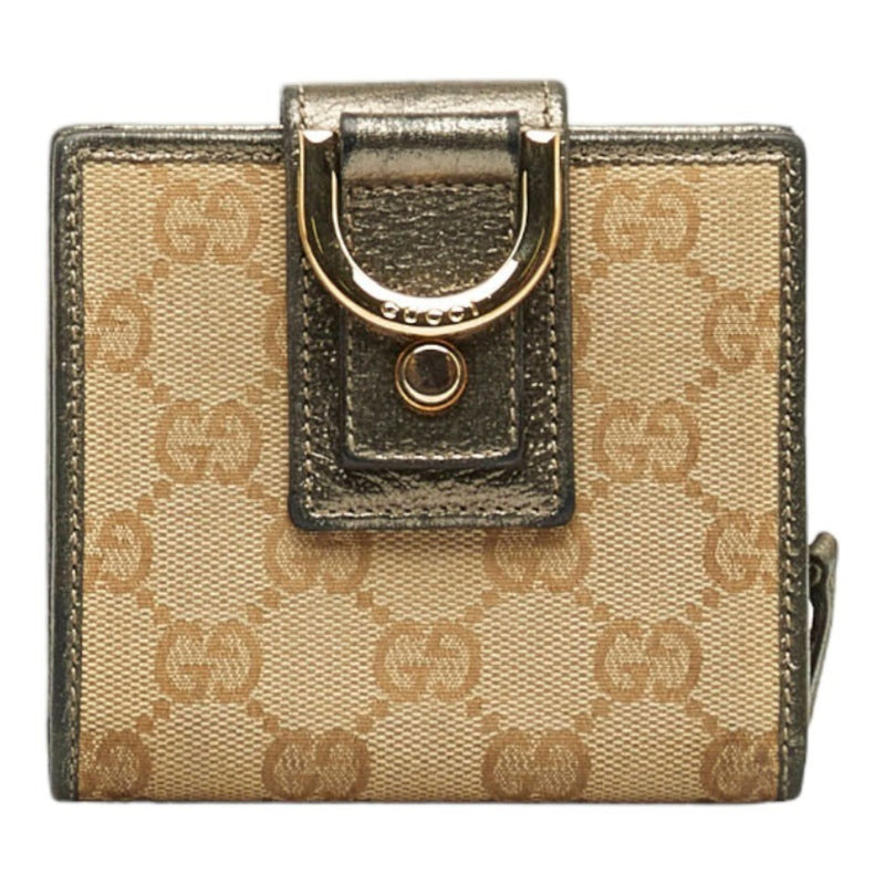 Gucci Abbey Beige Canvas Wallet  (Pre-Owned)