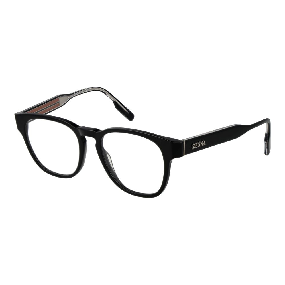 Ermenegildo Zegna Black Acetate Glasses Men's (Frames)