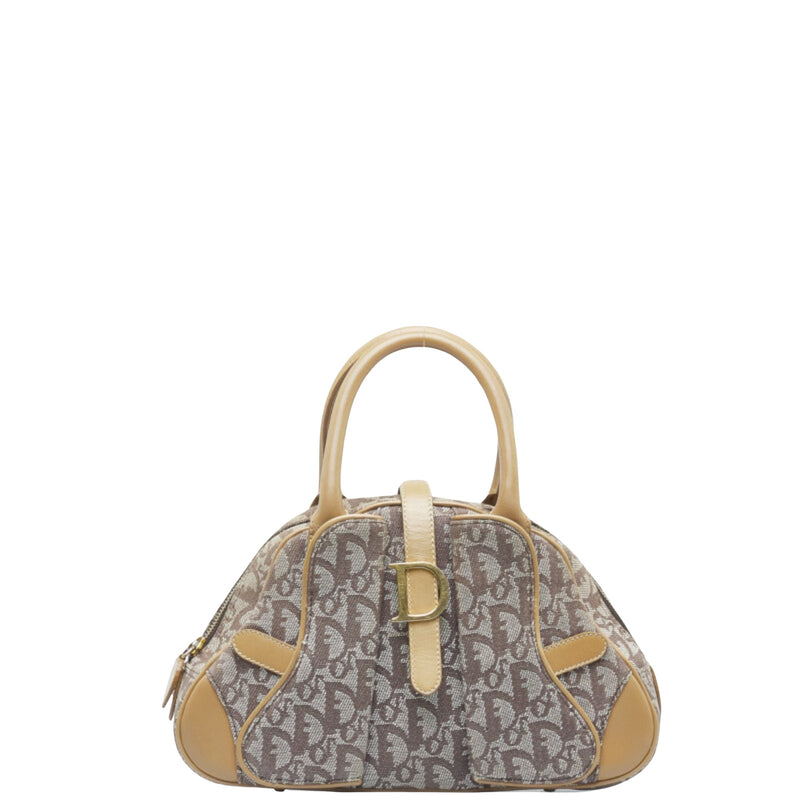 Dior Double Saddle Beige Canvas Handbag (Pre-Owned)