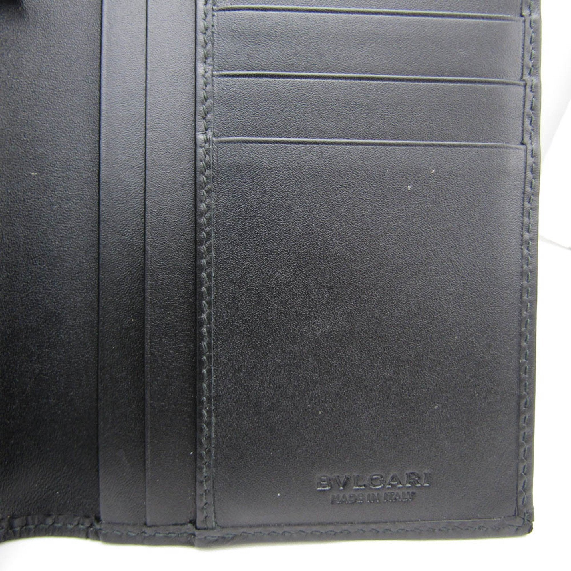 Bulgari Grey Canvas Wallet  (Pre-Owned)