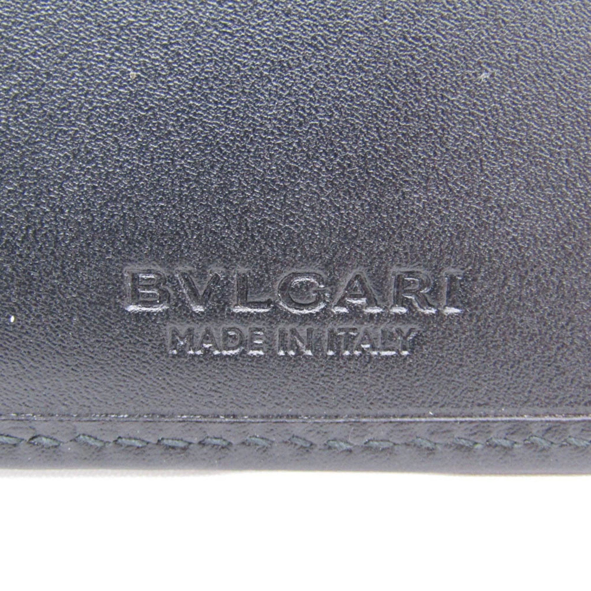 Bulgari Grey Canvas Wallet  (Pre-Owned)