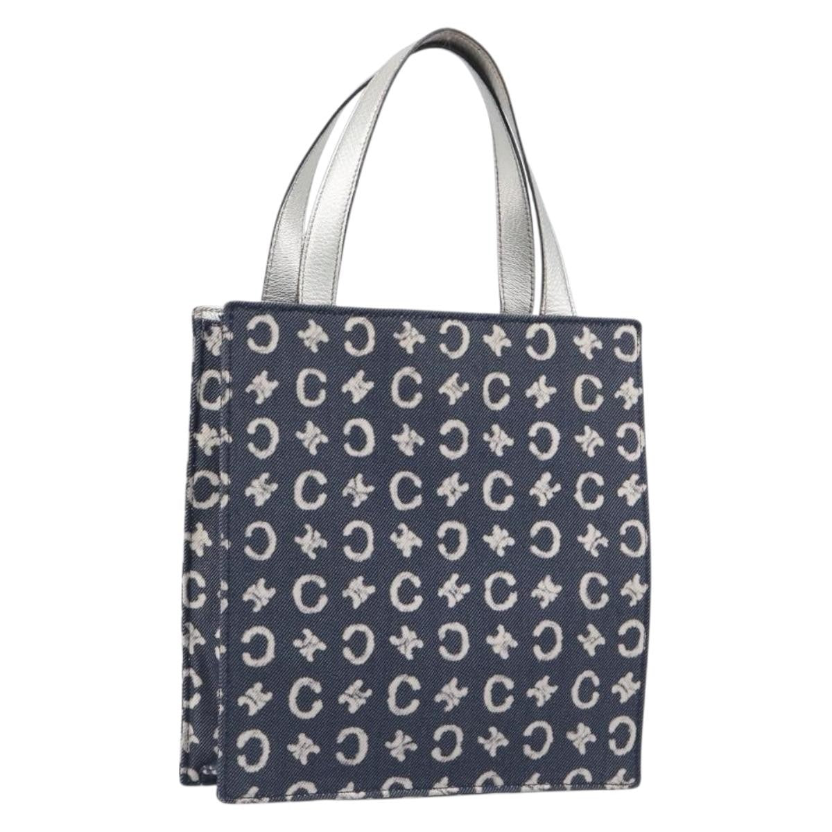 Celine C Macadam Canvas Navy Canvas Handbag (Pre-Owned)