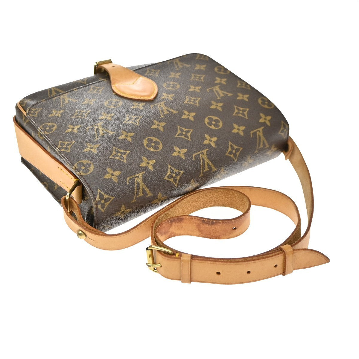 Louis Vuitton Cartouchiere Monogram Canvas Brown Canvas Handbag (Pre-Owned)