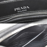 Prada Diagramme Black Leather Shoulder Bag (Pre-Owned)