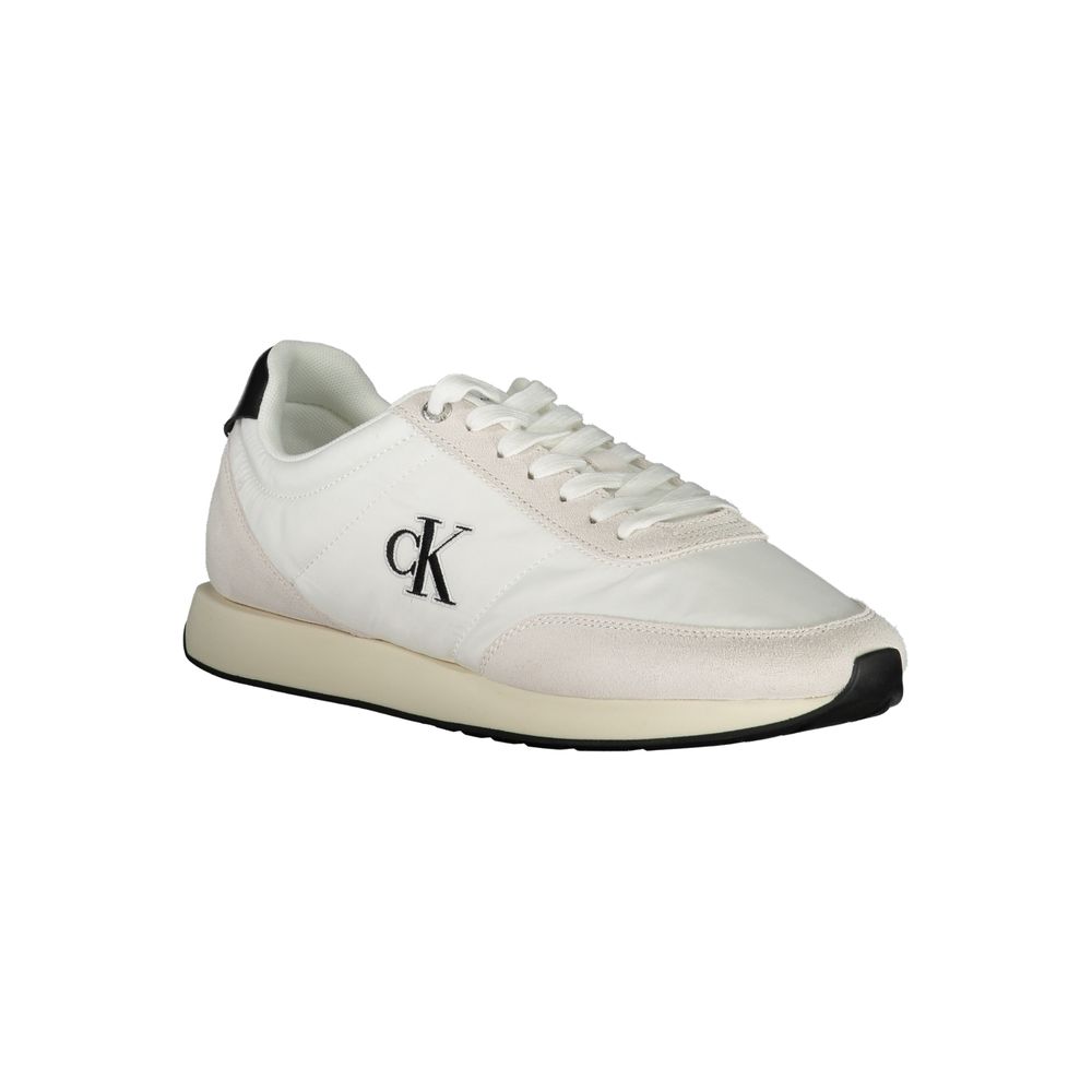 Calvin Klein White Polyester Men Men's Sneaker
