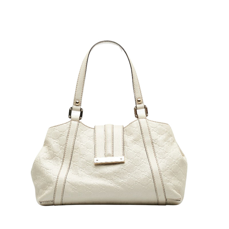 Gucci Abbey White Leather Handbag (Pre-Owned)