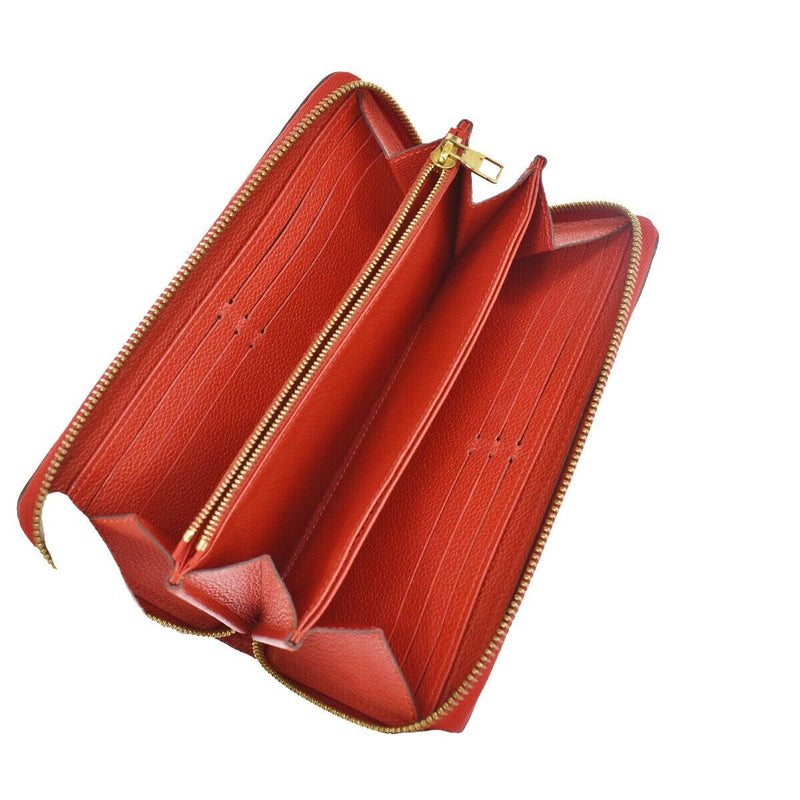 Louis Vuitton Portefeuille Zippy Red Leather Wallet  (Pre-Owned)