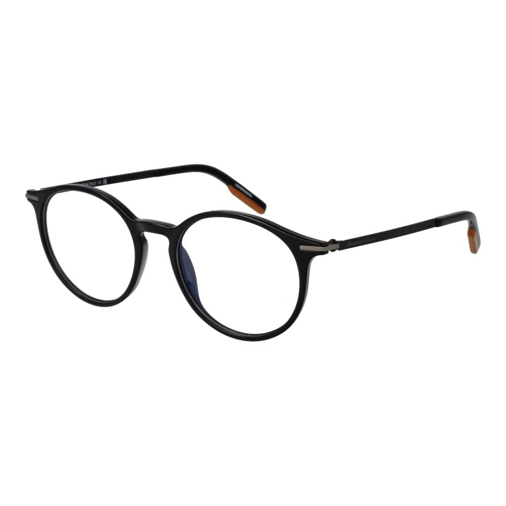 Ermenegildo Zegna Black Plastic Glasses  (Frames)