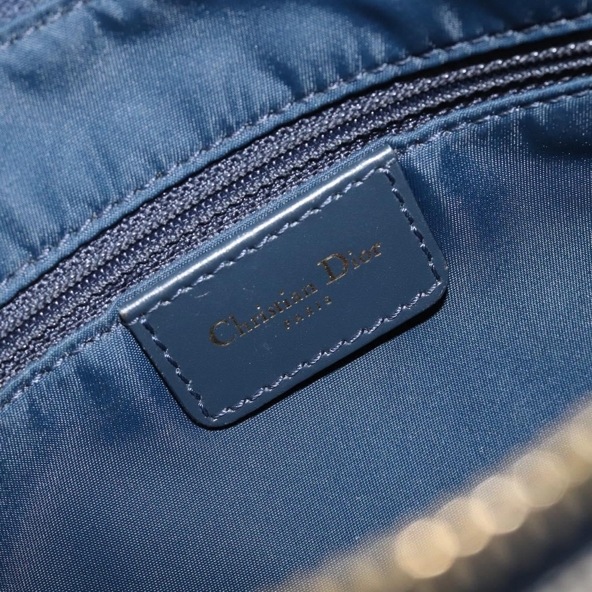 Christian Dior Saddle Messenger Oblique Canvas Navy Canvas Clutche & Pouche Bag (Pre-Owned)