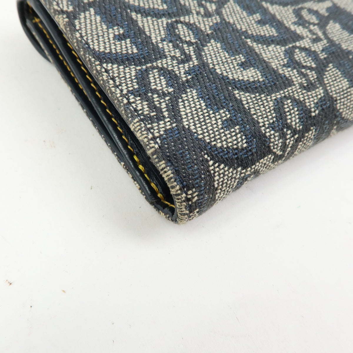 Christian Dior Saddle Lotus Oblique Canvas Navy Canvas Wallets Accessory (Pre-Owned)