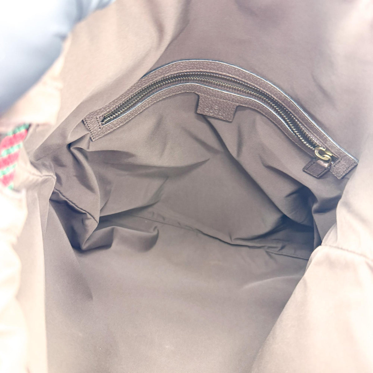 Gucci Neo Vintage Drawstring Gg Coated Canvas Brown Canvas Backpack Bag (Pre-Owned)