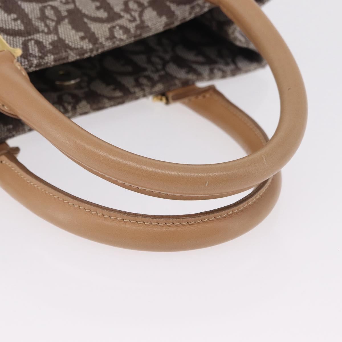 Christian Dior Vintage Open Diorissimo Canvas Brown Canvas Tote Bag Bag (Pre-Owned)