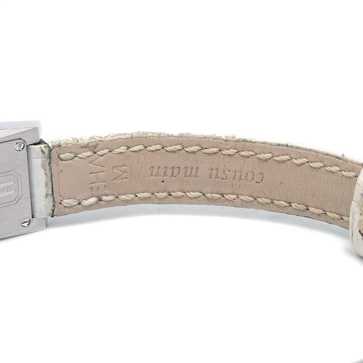 Harry Winston Avenue C Quartz White Gold And Alligator With Diamond Bezel And Mother Of Pearl Watch (Pre-Owned)