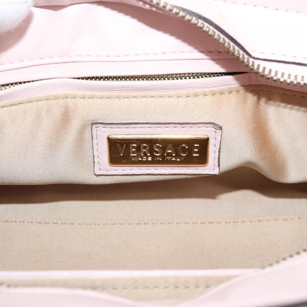 Versace Vintage Tote Leather Pink Leather Tote Bag Bag (Pre-Owned)