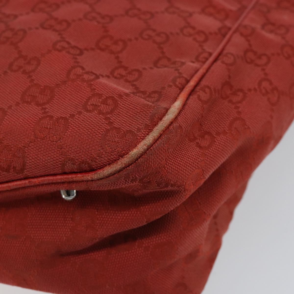 Gucci Vintage Open Tote Gg Canvas And Leather Red Canvas Tote Bag Bag (Pre-Owned)
