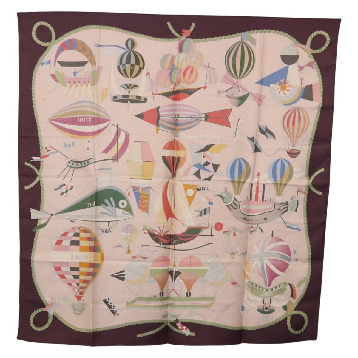 Hermes Carré 90 Silk Multicolor Pink Silk Scarve & Shawl Accessory (Pre-Owned)