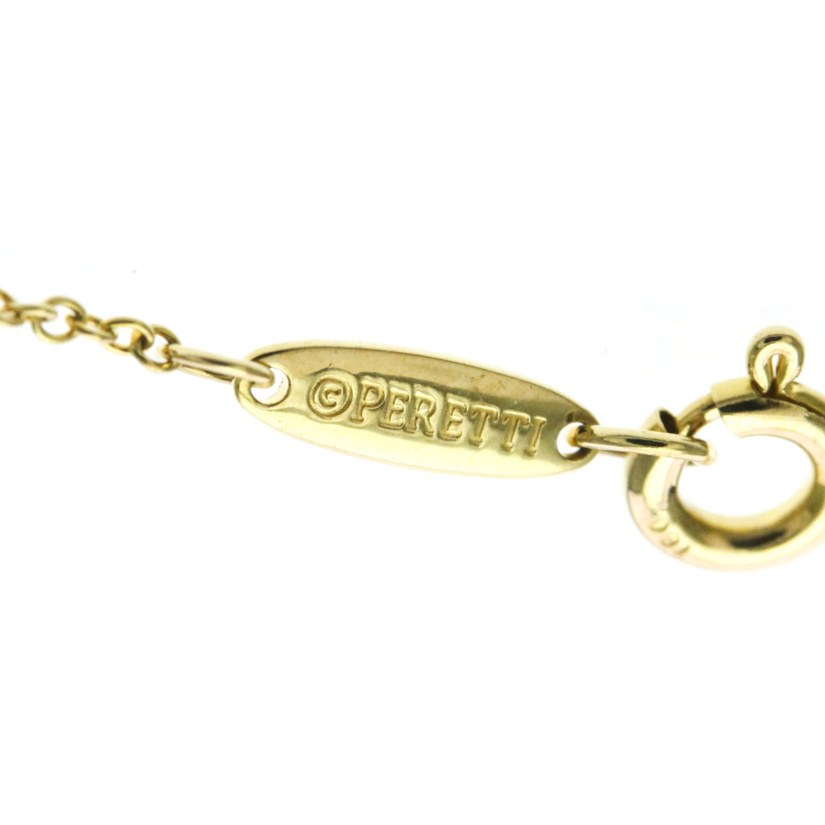 Tiffany & Co. Elsa Peretti Diamonds By The Yard Pendant 18K Rose Gold With Pear-Shaped Diamond Yellow Yellow_Gold Necklace Jewelry (Pre-Owned)