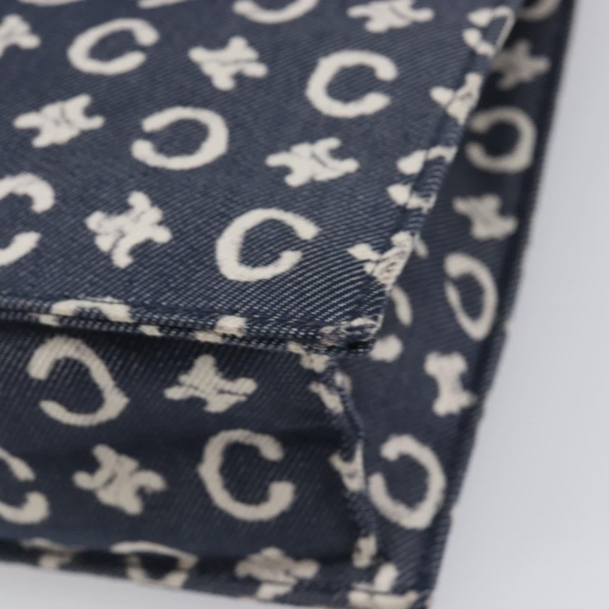 Celine C Macadam Canvas Navy Canvas Handbag (Pre-Owned)