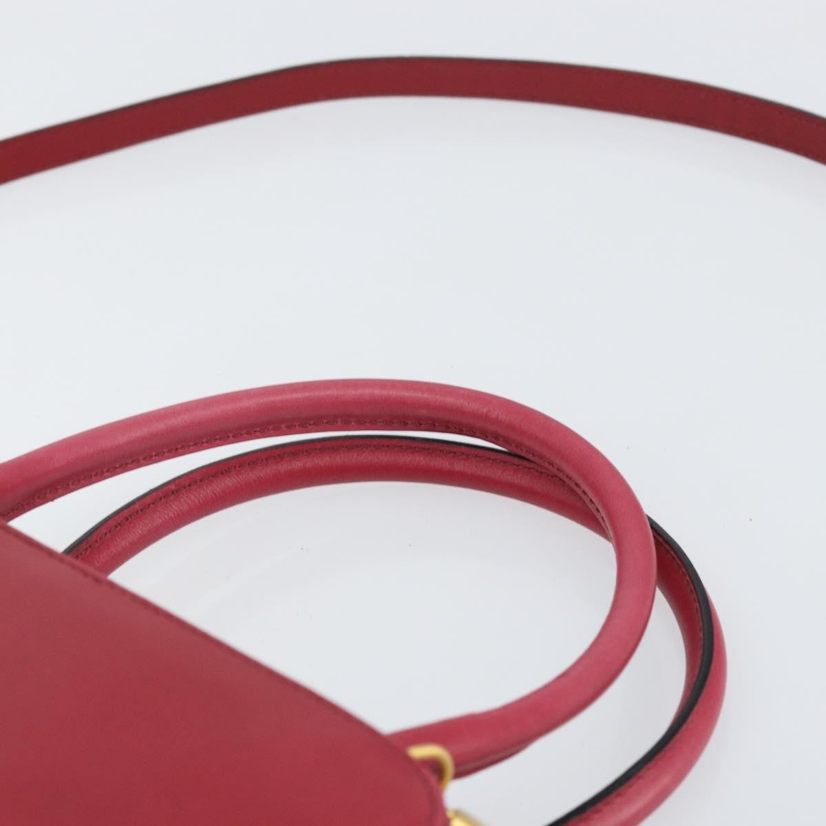 Celine Handbag Leather Red Leather Handbag (Pre-Owned)