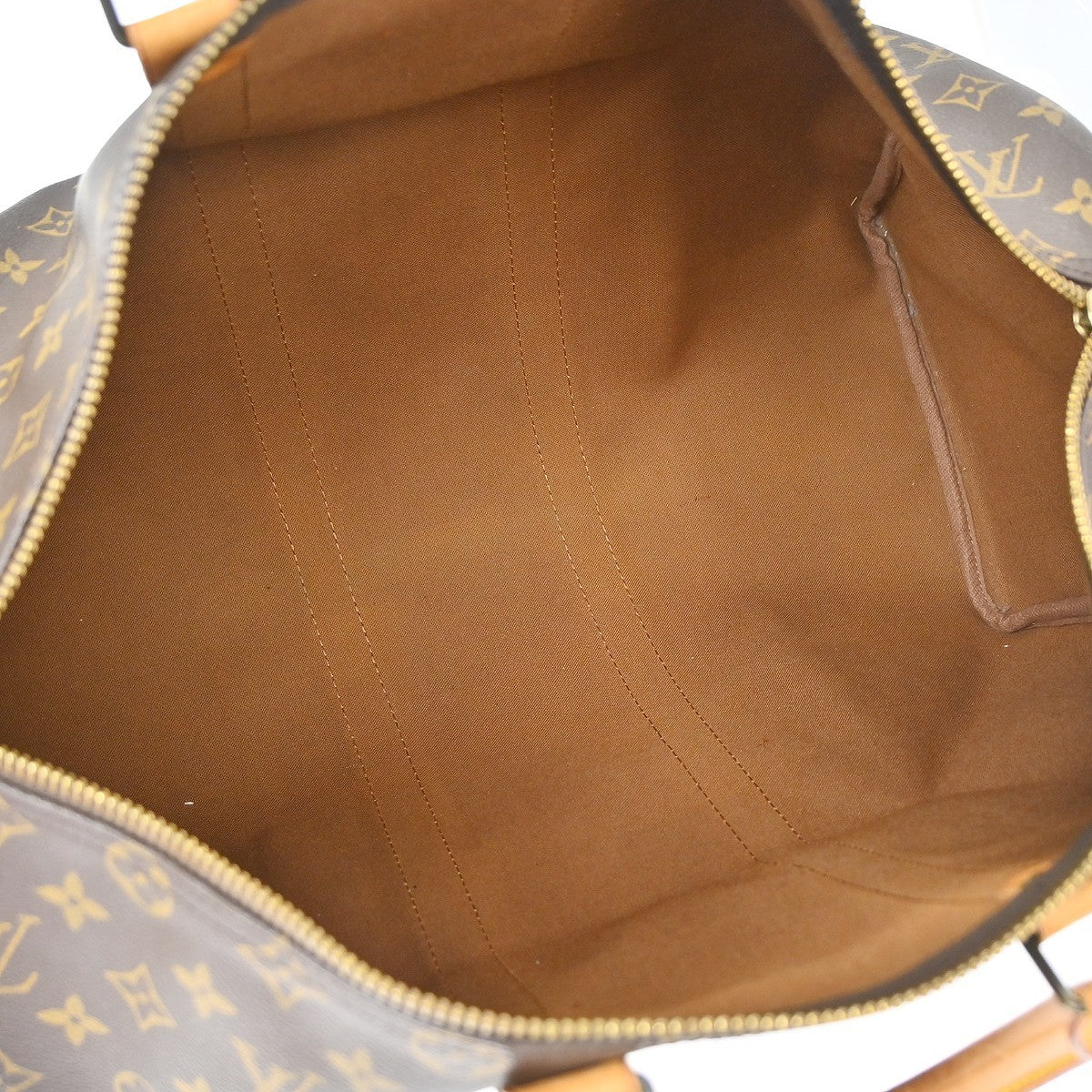 Louis Vuitton Keepall Monogram Brown Canvas Travel Bag Bag (Pre-Owned)