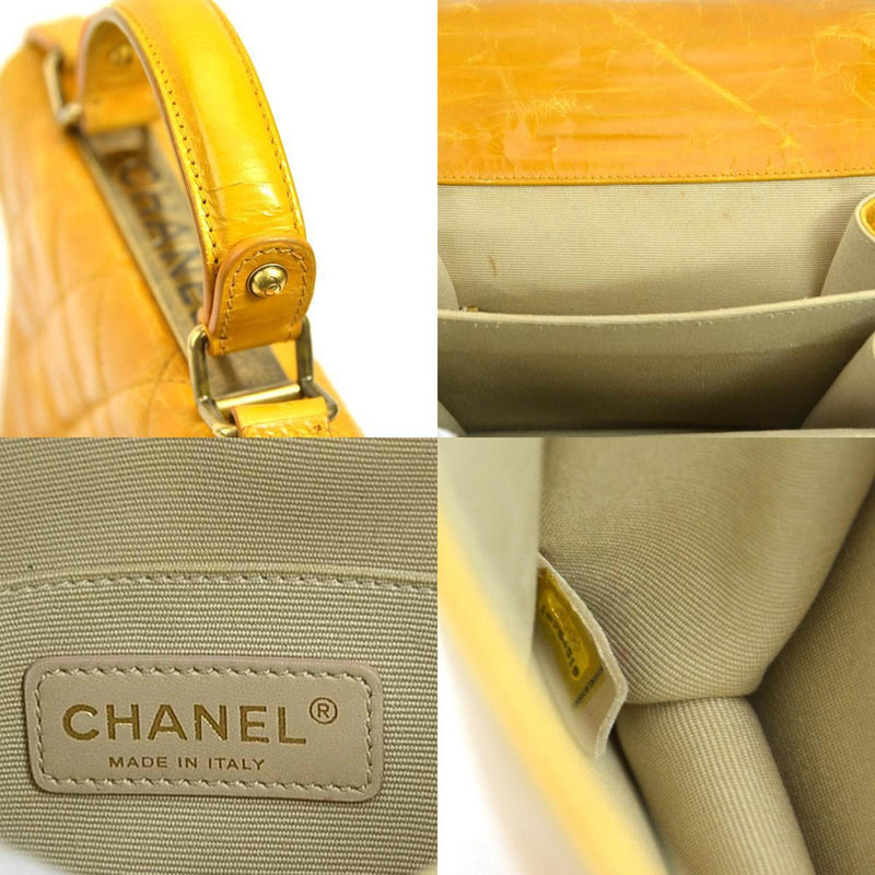 Chanel Yellow Leather Shoulder Bag (Pre-Owned)