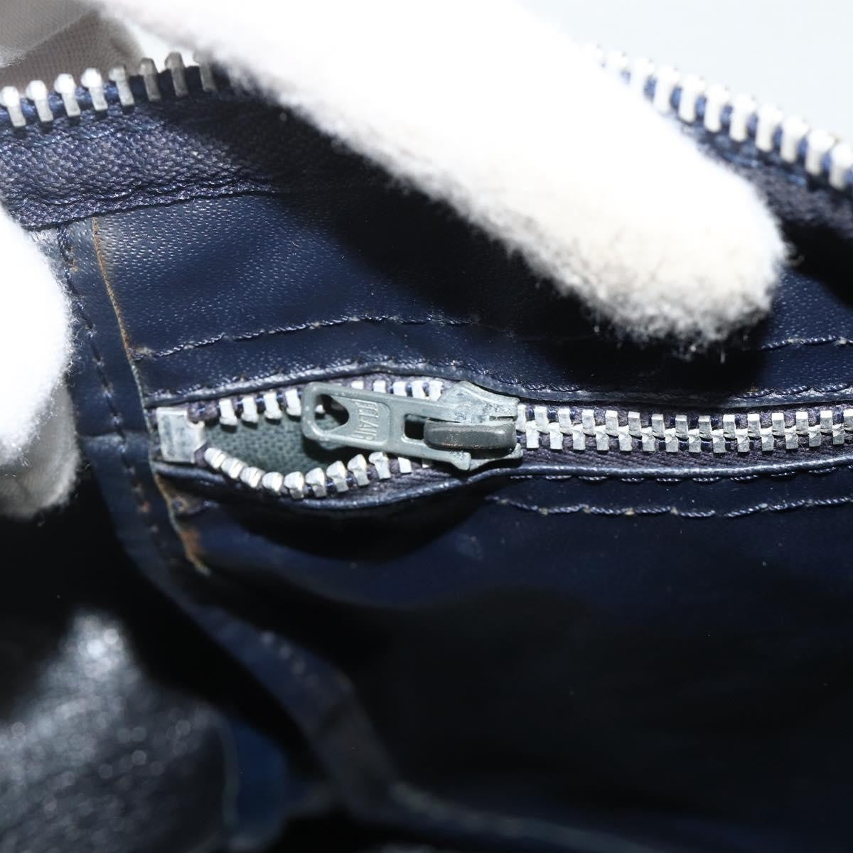 Christian Dior Vintage Trotter Boston Diorissimo Canvas Navy Canvas Handbag (Pre-Owned)