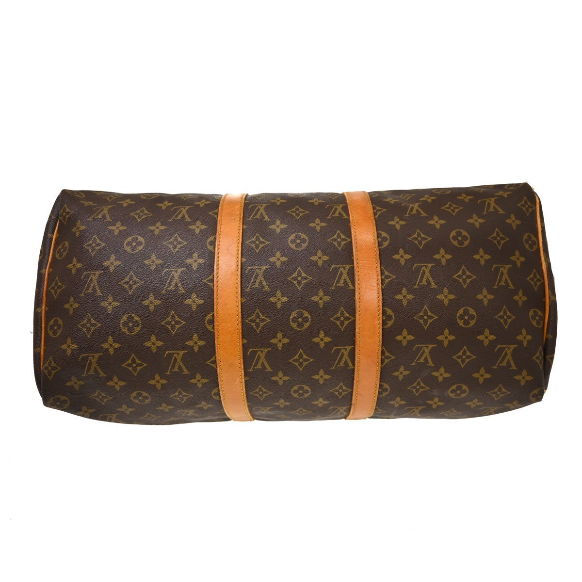 Louis Vuitton Keepall Canvas Brown Canvas Travel Bag Bag (Pre-Owned)