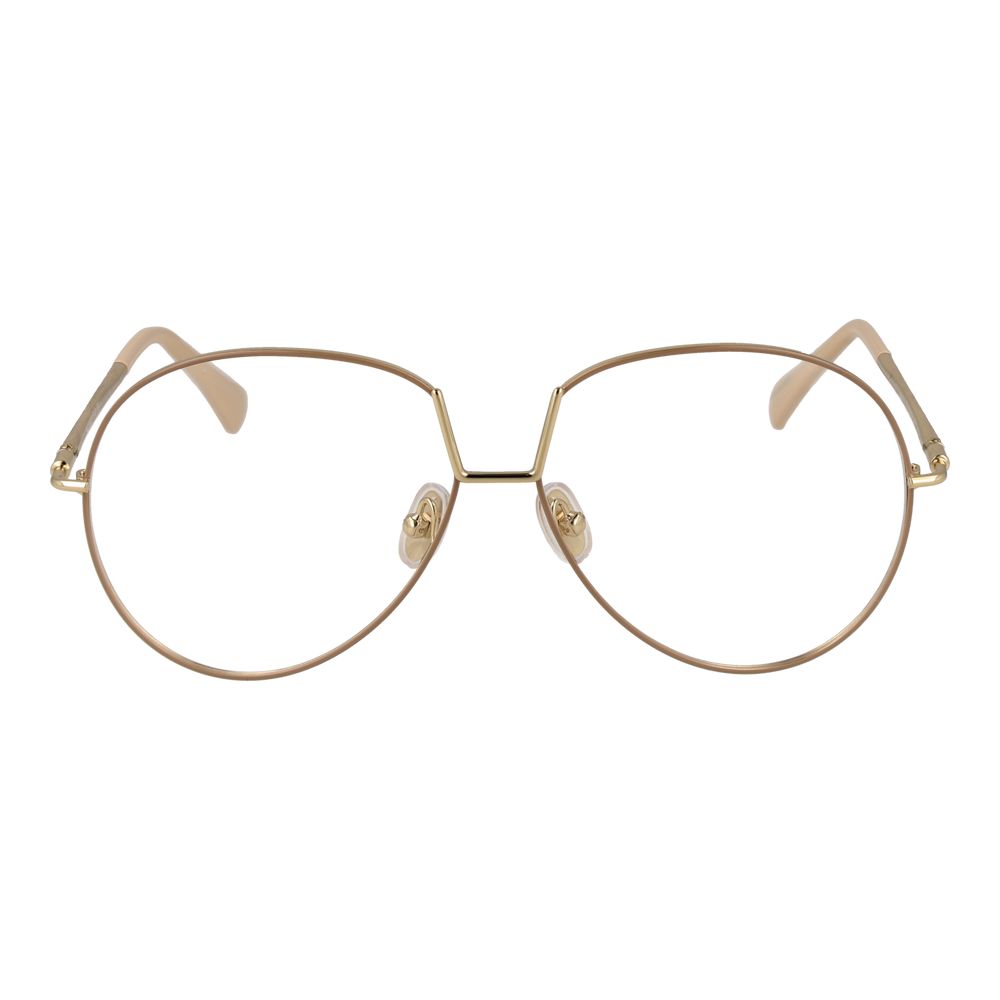 Max Mara Beige Metal Glasses Women's (Frames)