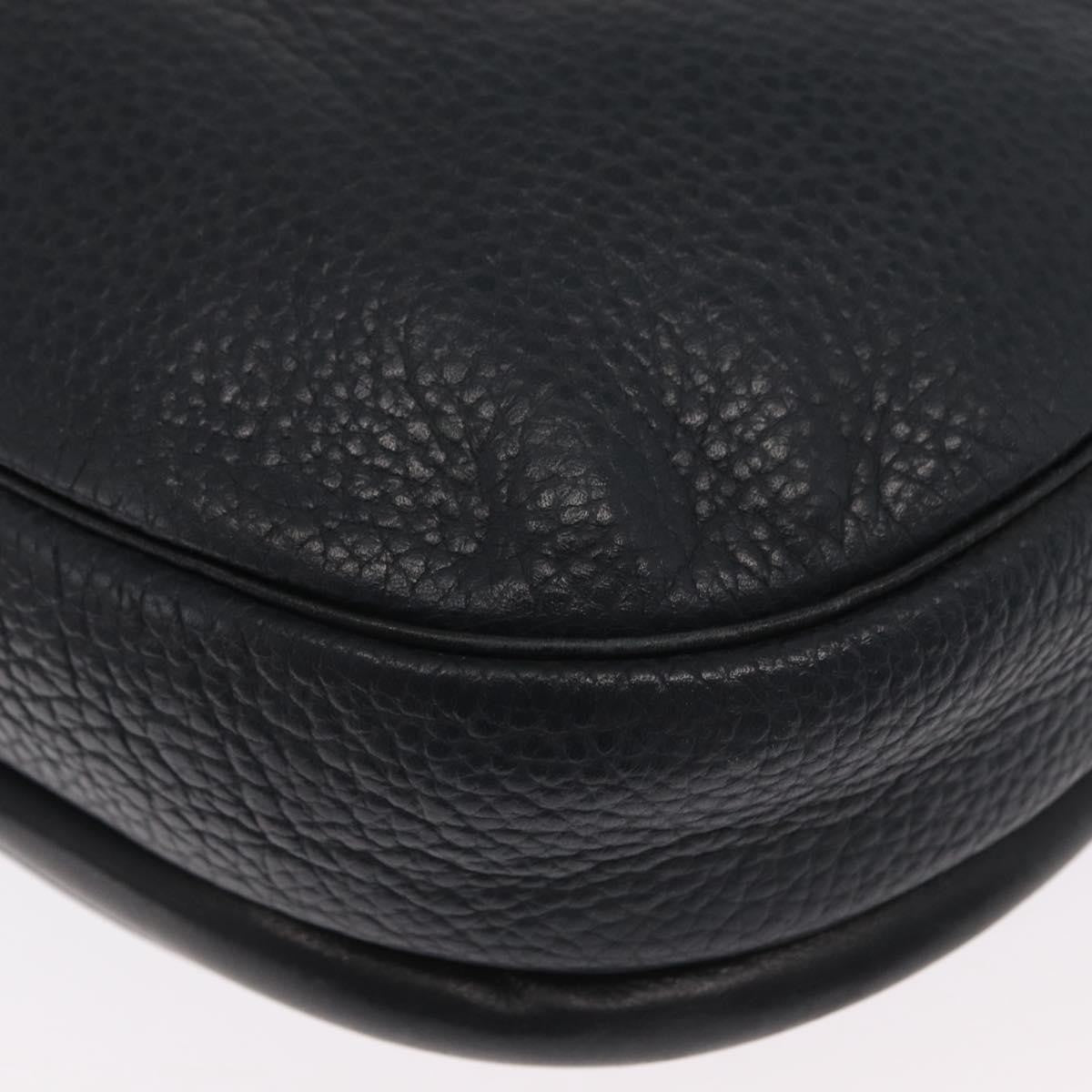 Christian Dior Vintage Leather Navy Leather Shoulder Bag Bag (Pre-Owned)