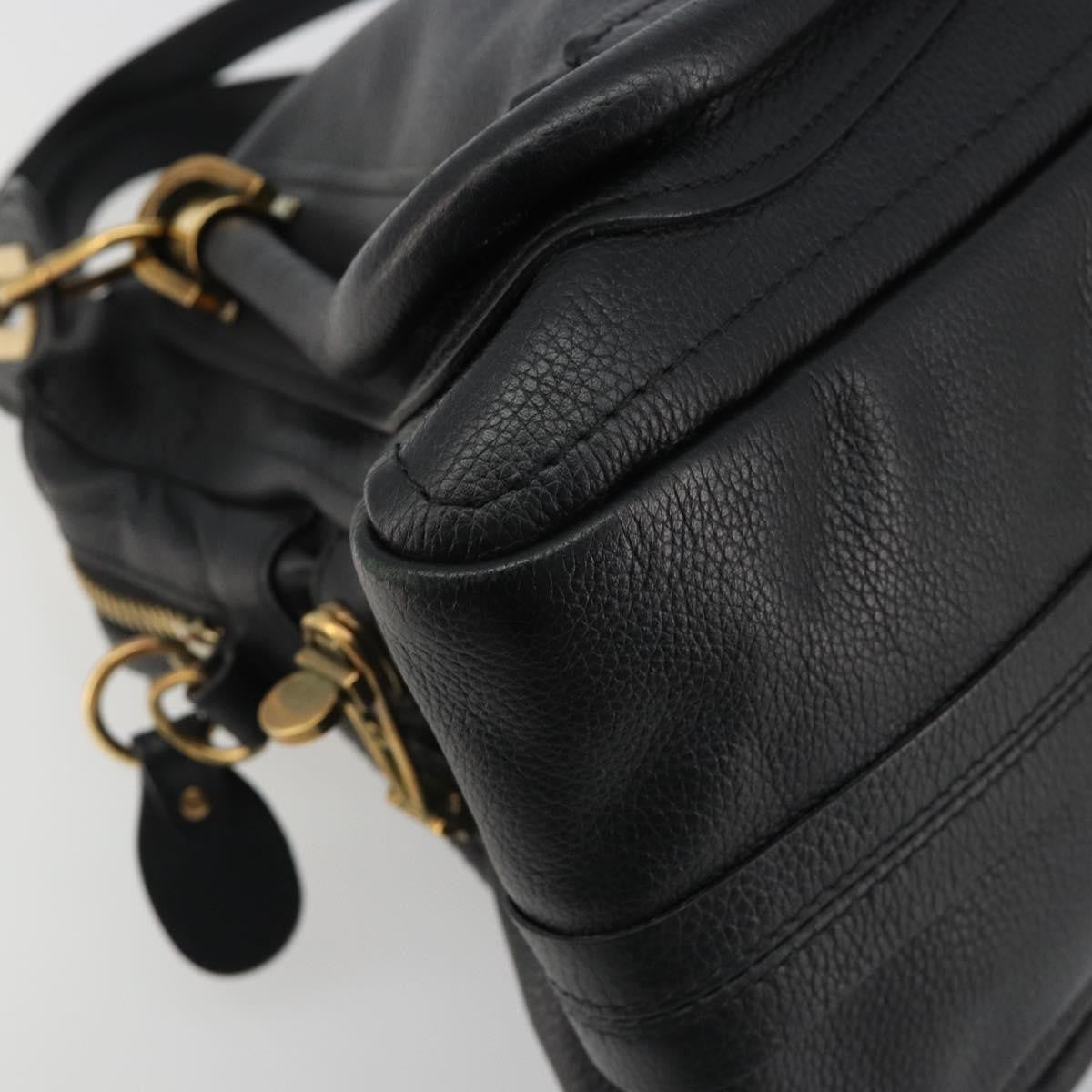 Chloe Paraty Quilted Leather Black Leather Handbag (Pre-Owned)