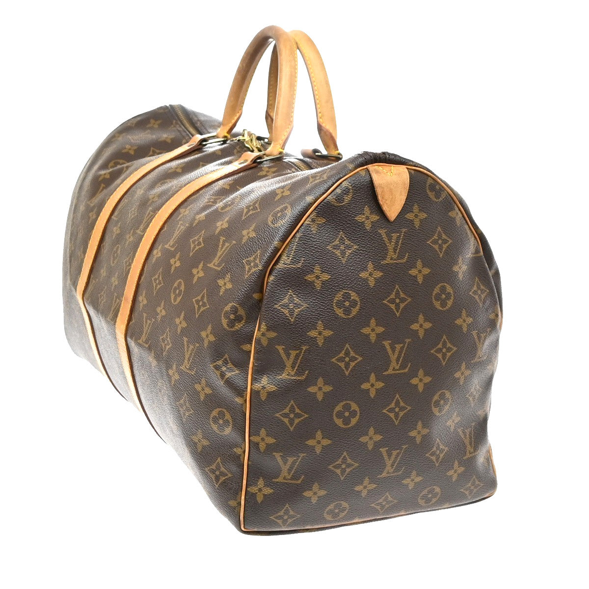 Louis Vuitton Keepall Monogram Brown Canvas Travel Bag Bag (Pre-Owned)