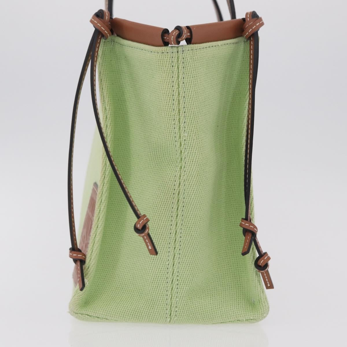 Loewe Cushion Canvas Green Canvas Tote Bag Bag (Pre-Owned)