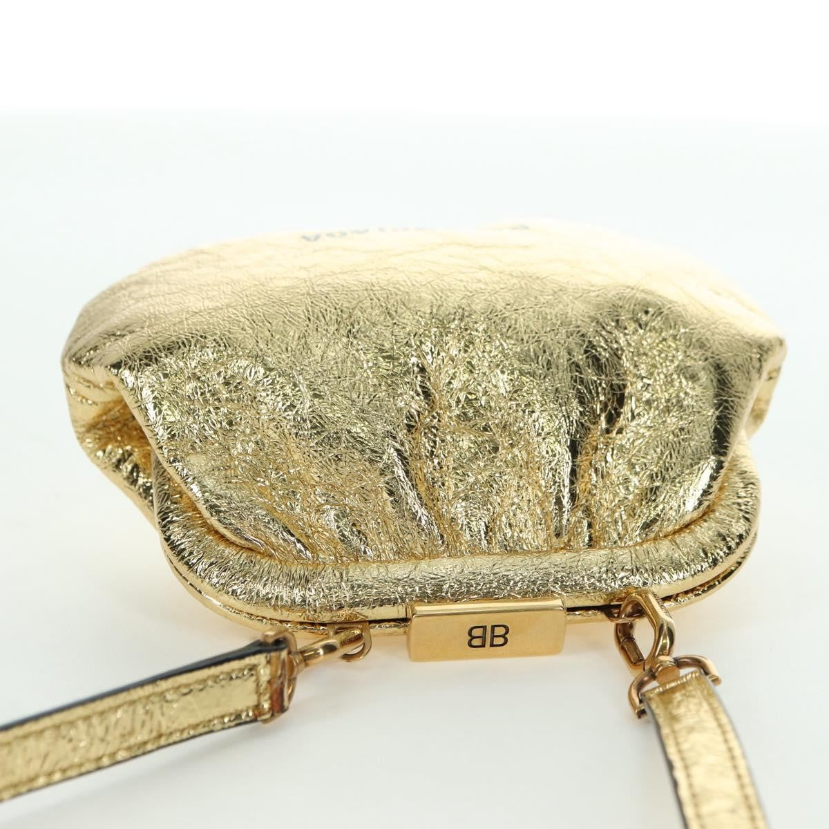 Balenciaga Cloud Clutch Leather Gold Leather Clutche & Pouche Bag (Pre-Owned)