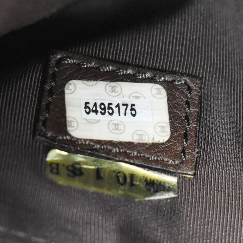 Chanel Logo Cc Brown Suede Shoulder Bag (Pre-Owned)