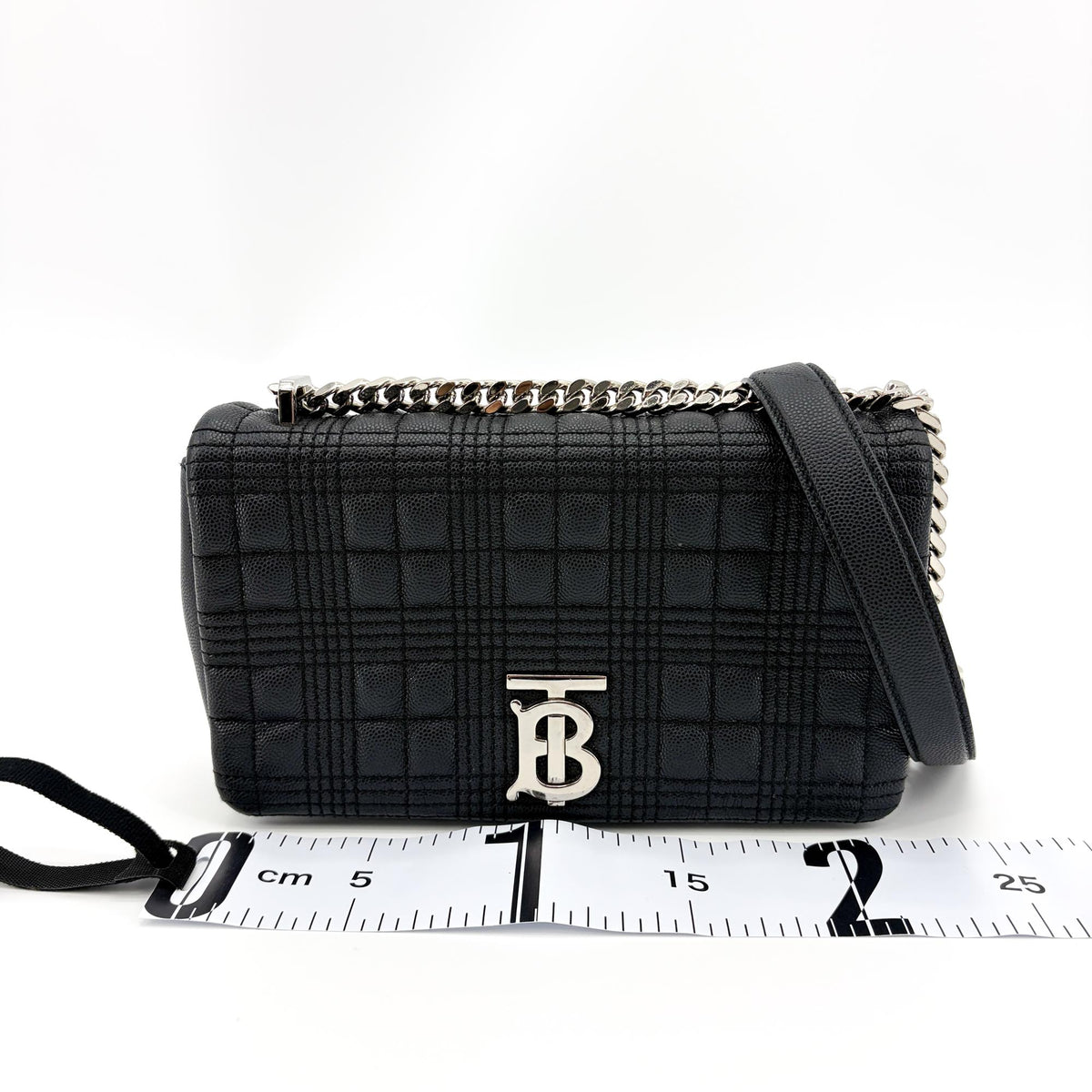 Burberry Lola Wallet On Chain Quilted Leather Black Calfskin Crossbody Bag Bag (Pre-Owned)