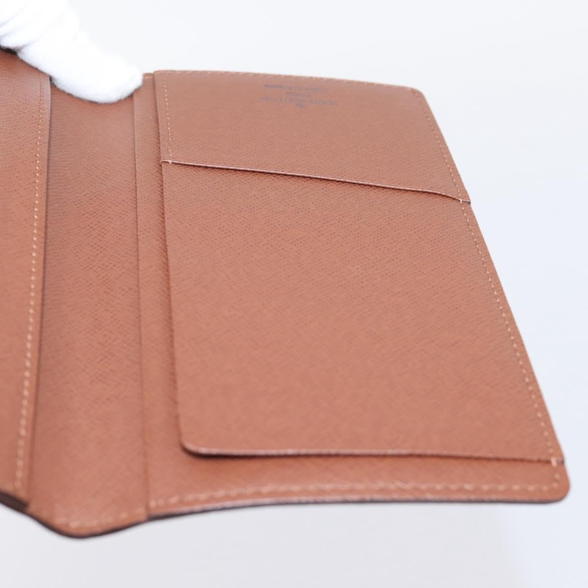 Louis Vuitton Porte Valeurs Checkbook Monogram Canvas Brown Canvas Wallets Accessory (Pre-Owned)