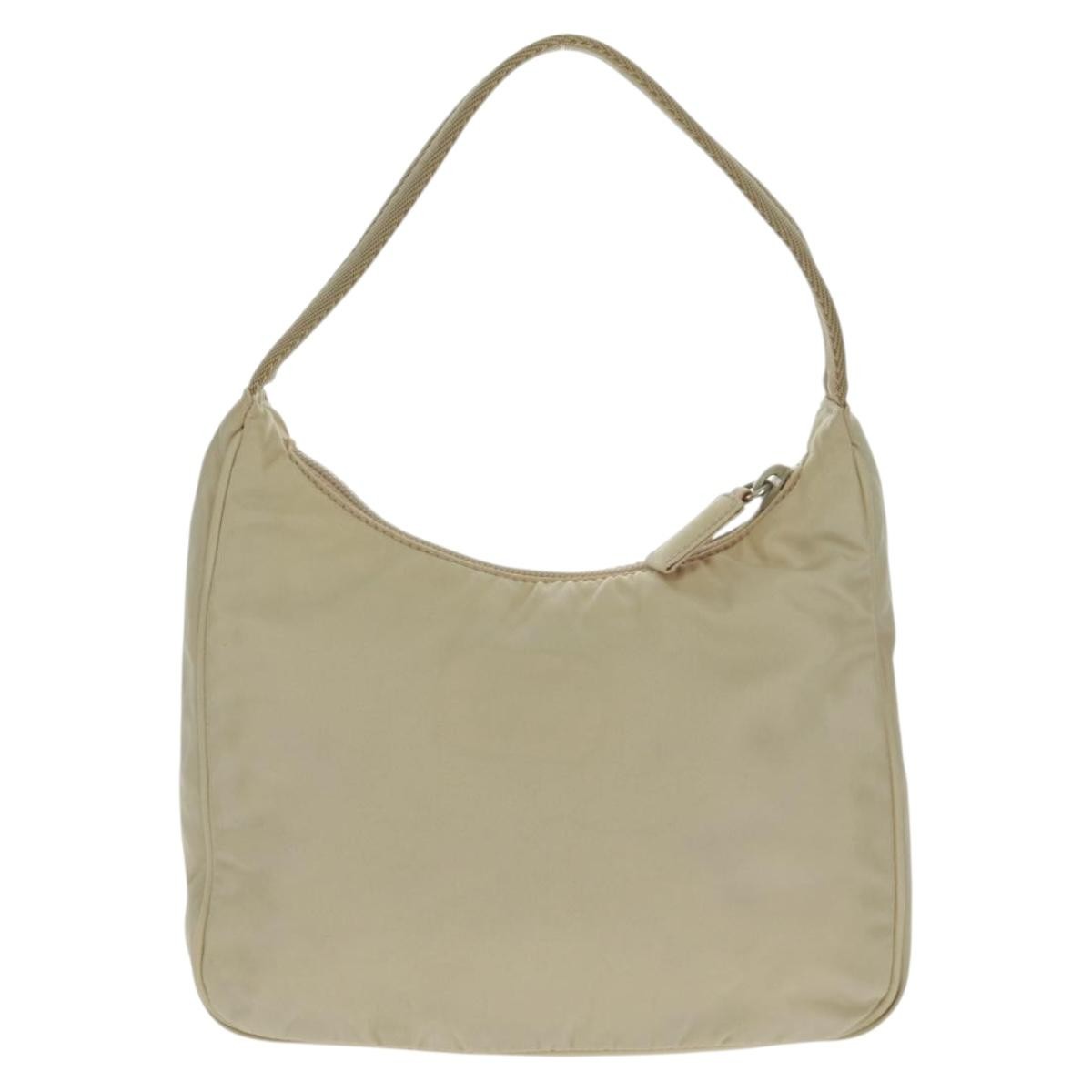 Prada Hobo Tessuto Beige Nylon Handbag (Pre-Owned)