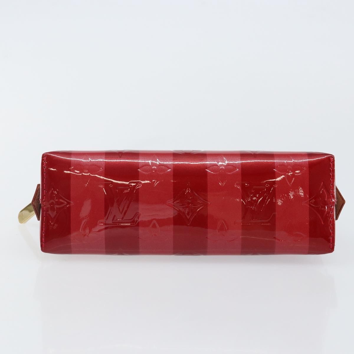 Louis Vuitton Cosmetic Limited Edition Monogram Vernis Rayures Red Patent_Leather Bag (Pre-Owned)
