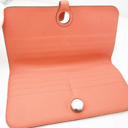 Hermès Dogon Orange Leather Wallet  (Pre-Owned)
