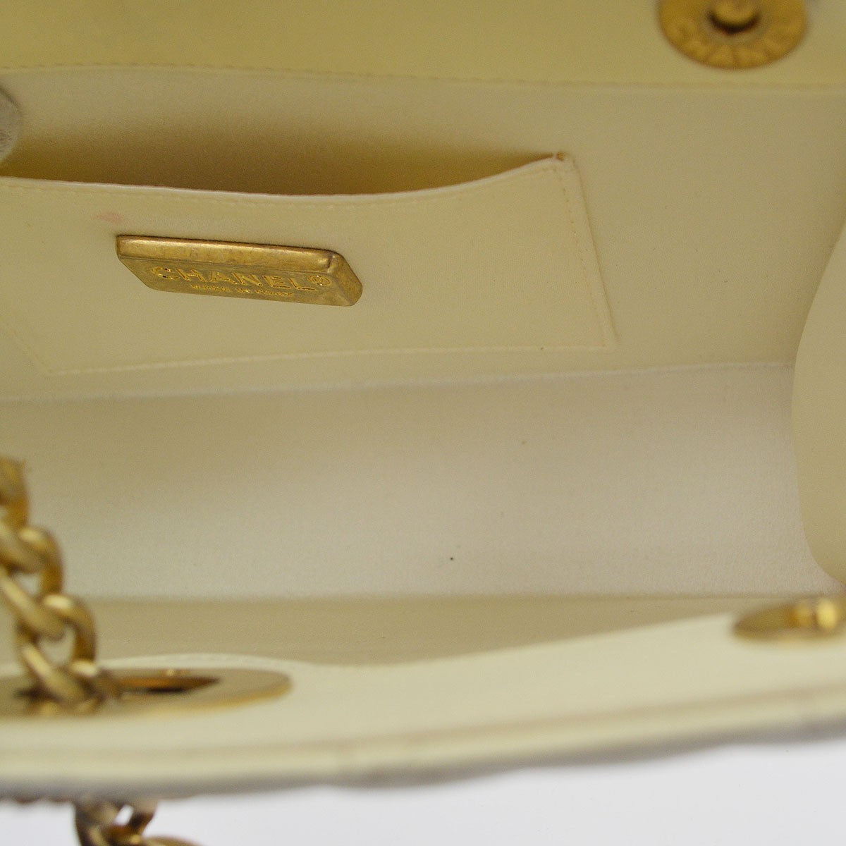 Chanel Evening By The Sea Lambskin Beige Leather Clutche & Pouche Bag (Pre-Owned)