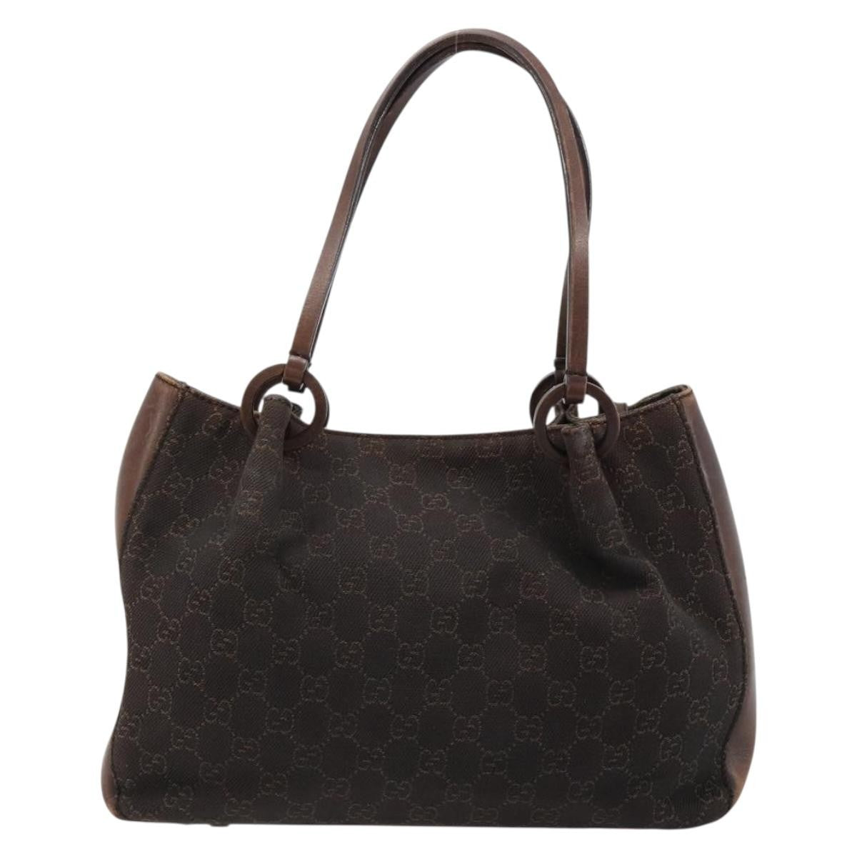 Gucci Vintage Jackie Gg Canvas Brown Canvas Backpack Bag (Pre-Owned)