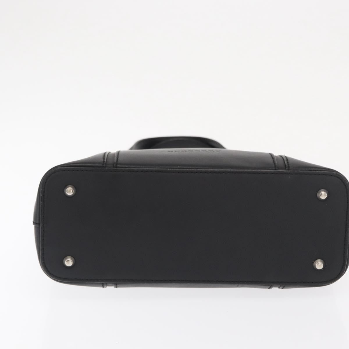 Burberry Vintage Leather Black Leather Handbag (Pre-Owned)
