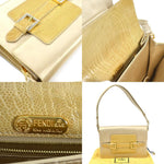 Fendi Gold Leather Shopper Bag (Pre-Owned)